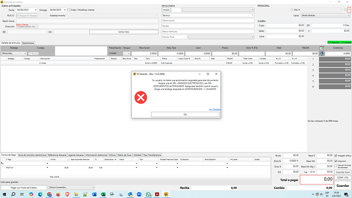error clonar fac 1