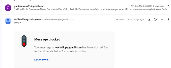 BLOQUEO CORREO