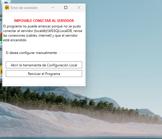 IMPOSIBLE CONECTAR AL SERVIDOR